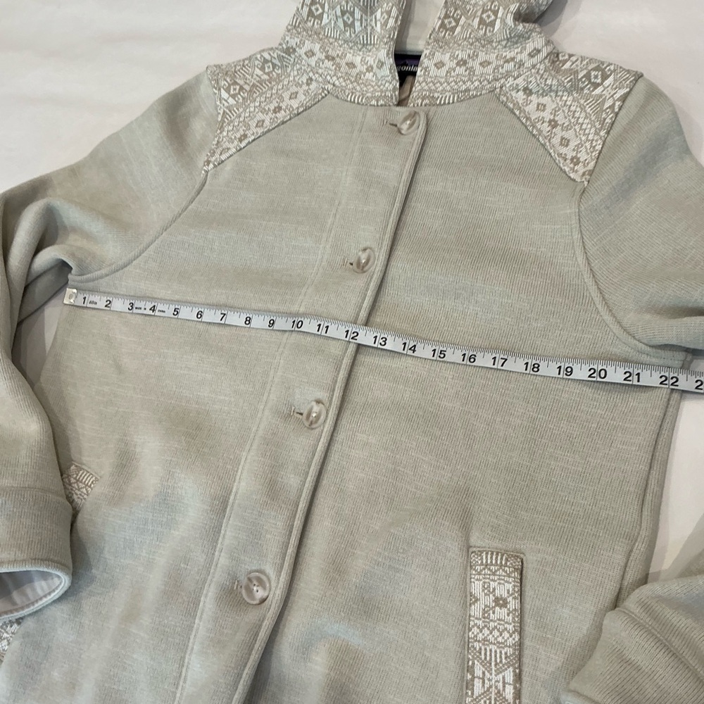 Patagonia Better Sweater Icelandic Cozy Hooded Button-Up Jacket in Cream Large - Picture 13 of 16